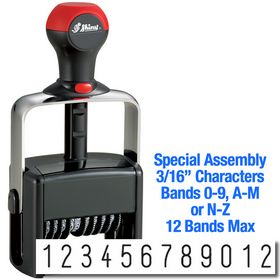Special Assembly 12 Wheel Shiny Heavy Duty Number Stamp 3/16 Characters
