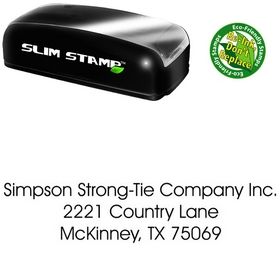 Slim Avant Garde Plain Address Ink Stamp