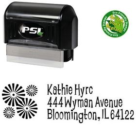 Pre-Ink Burst Lounge Bait Personal Address Ink Stamp