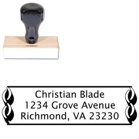 Link Border Lucida Sans Return Address Ink Stamp