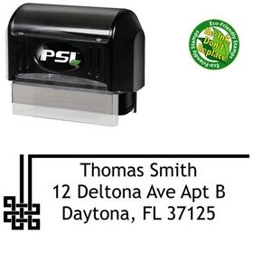 Pre-Inked Puzzle Trebuchet MS Custom Address Rubber Stamp