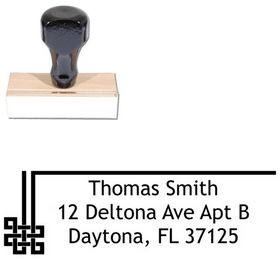 Puzzle Trebuchet MS Custom Address Rubber Stamp