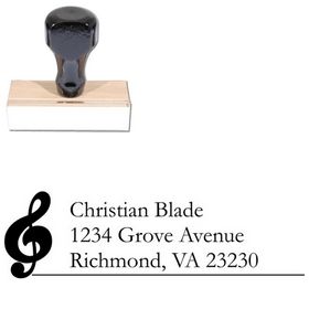 Music Garamond Customized Address Stamp