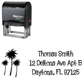 Self-Ink Palms Lounge Bait Creative Address Stamp