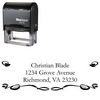 Self Inking Vine Garamond Customized Address Stamper