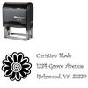 Self Stamping Flower Curlz Personal Address Stamper