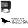 Self-Inking Bird Cuomotype Address Rubber Stamp