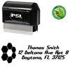 PSI Pre-Ink Honey Comb Detonate Custom Address Rubber Stamp