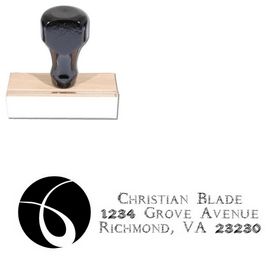 Circle Daemonesque Customized Address Rubber Stamp