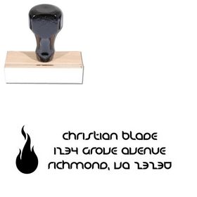 Fire Danube Initial Address Rubber Stamp