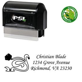 Pre-Inked Rose Corsiva Personalized Address Rubber Stamp
