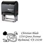 Self Ink Rose Corsiva Personalized Address Rubber Stamp