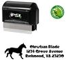 Pre-Inked Horse Crystal Radio Kit Customized Address Stamp