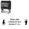 Self Inking Hand Dream Orphans Inking Address Stamp