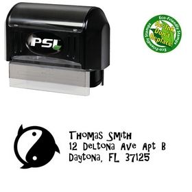 Pre-Inked Ying Yang Gilligans Island Personal Address Stamp