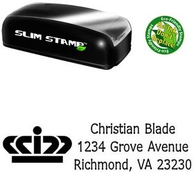 Slimline Crown Drummon Narrow Custom Address Stamper