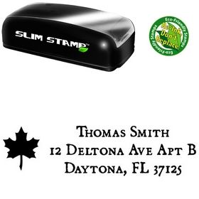 Portable Leaf Dominican Address Ink Stamp