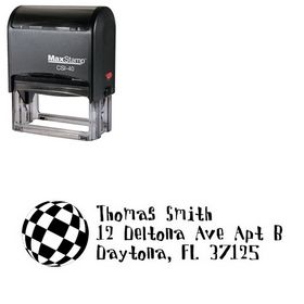 Self Ink Disco Ball Davis Custom Address Ink Stamp