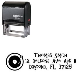 Self-Ink Turntable Gilligans Island Personalized Address Ink Stamp