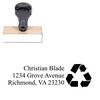 Arrow Triangle Times new roman Personal Address Rubber Stamp