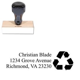 Arrow Triangle Times new roman Personal Address Rubber Stamp