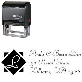 Self Stamping Diamond Fill Liberty Creative Address Stamp