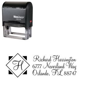 Self Inking Diamond Monterey Customized Address Stamp