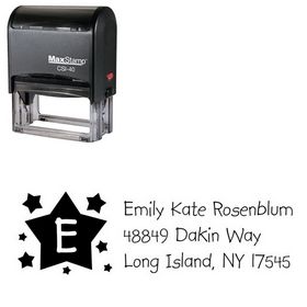 Self Stamping Stars Kidprint Personalized Address Stamp