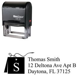 Self Stamping Card Times New Roman Initial Address Stamper