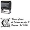 Self-Ink Initial Brush Script Personalized Address Stamper