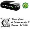 Slimline Initial Brush Script Personalized Address Stamper