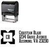 Self-Ink Square Notch College Personal Address Ink Stamp