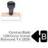 Super French Custom Address Rubber Stamp