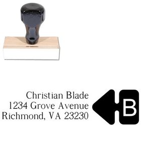 Super French Custom Address Rubber Stamp