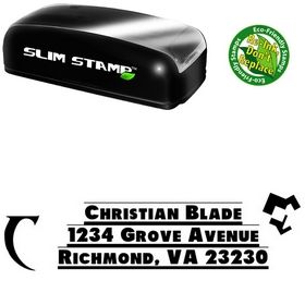 Portable Shadow Tag Personalized Address Rubber Stamp