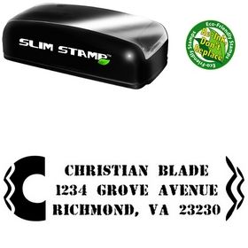 Slim Initial Jag Due Date Address Stamp