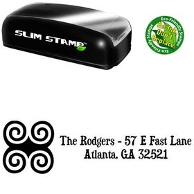 Slim Swirls Duality Personal Address Stamp