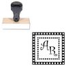 Dotted Curlz Initials Rubber Stamp