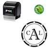 Pre-Ink Imprint Shadow Custom Round Monogram Stamp