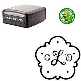 Slim Pre Ink Gigi Custom Made Round Monogram Stamp