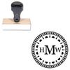 Round Georgia Personalized Monogram Stamper