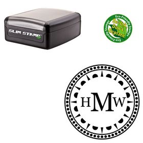 Slim Pre-Inked Georgia Personalized Monogram Stamper