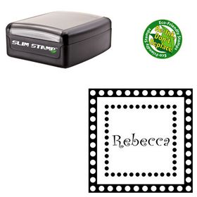 Slim Pre-Inked Curlz Personal Name Stamper