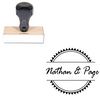 Rage Italic Custom Round Monogram Stamp