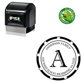 PSI Imprint Shadow Customized Initial Address Stamp