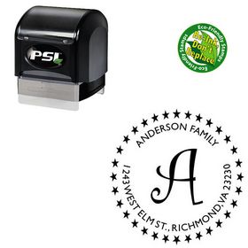 PSI Pre-Ink Curlz Custom Made Address Monogram Stamp