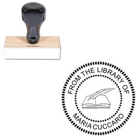 Arial Round Rubber Stamp