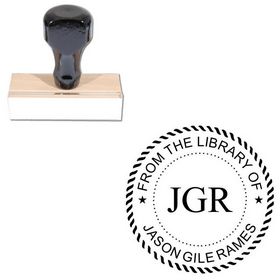 Times New Roman Personal Rubber Initial Stamp