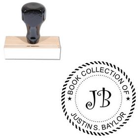 Curlz Personal Round Rubber Stamp