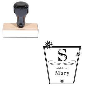 Imprint Shadow Personalized Monogram Rubber Stamp